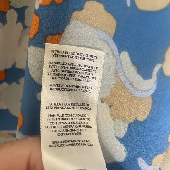 Joie Floral Print Tunic Blouse Wonens XL Long Sleeve Flowy Casual Boho - Picture 8 of 9